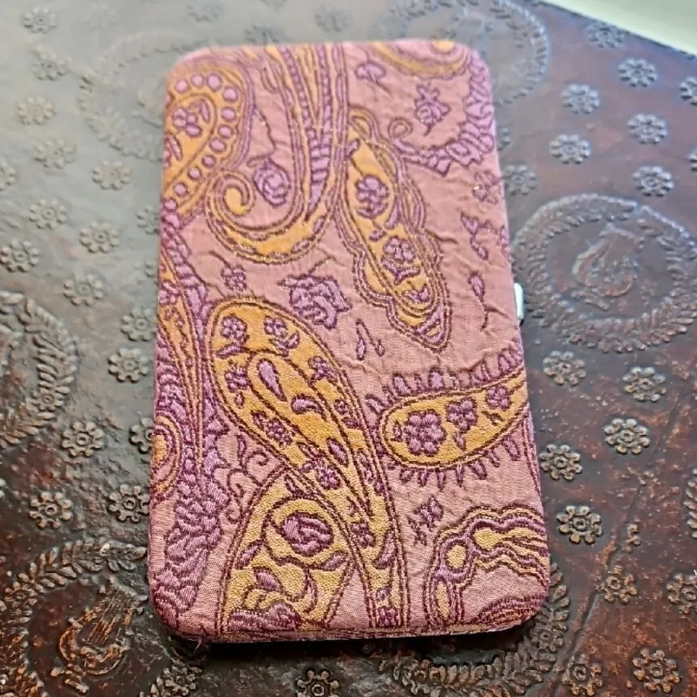 Paisley Patterned Flat Wallet